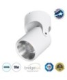 GloboStar® DETRONIC 60500 Επιφανειακό Κινούμενο Spot Downlight LED 10W 1350lm 24° AC 220-240V IP20 Φ9cm x Υ16cm - Στρόγγυλο - Λευκό - Ψυχρό Λευκό 6000K - Bridgelux COB - TÜV Certified Driver - 5 Χρόνια Εγγύηση